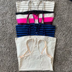 (4) size 6 cool racerback tank tops